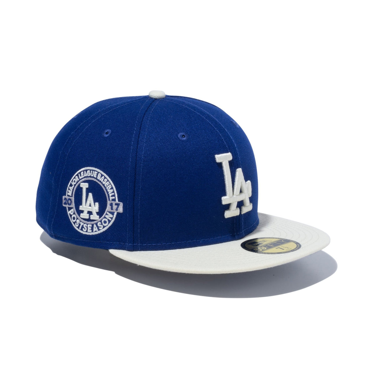 59FIFTY MLB Postseason ロサンゼルス・ドジャース ダークロイヤル クロームホワイトバイザー