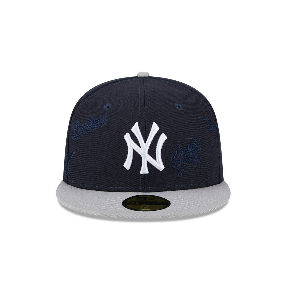 59FIFTY Multi Logo ニューヨーク・ヤンキース ネイビー グレー
