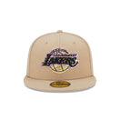 59FIFTY NBA Team Neon ロサンゼルス・レイカーズ ベージュ パープルアンダーバイザー - 13512112-700 | NEW ERA ニューエラ公式オンラインストア