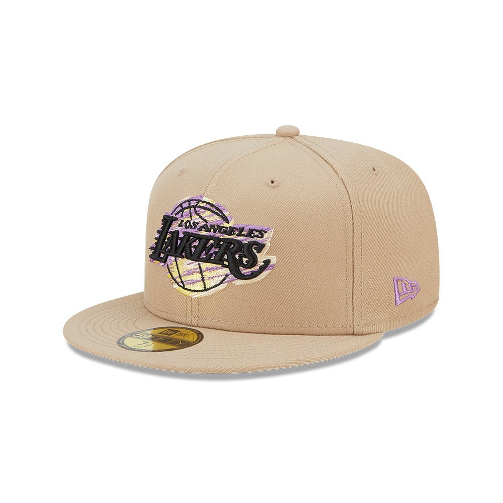 59FIFTY NBA Team Neon ロサンゼルス・レイカーズ ベージュ パープルアンダーバイザー | ニューエラオンラインストア