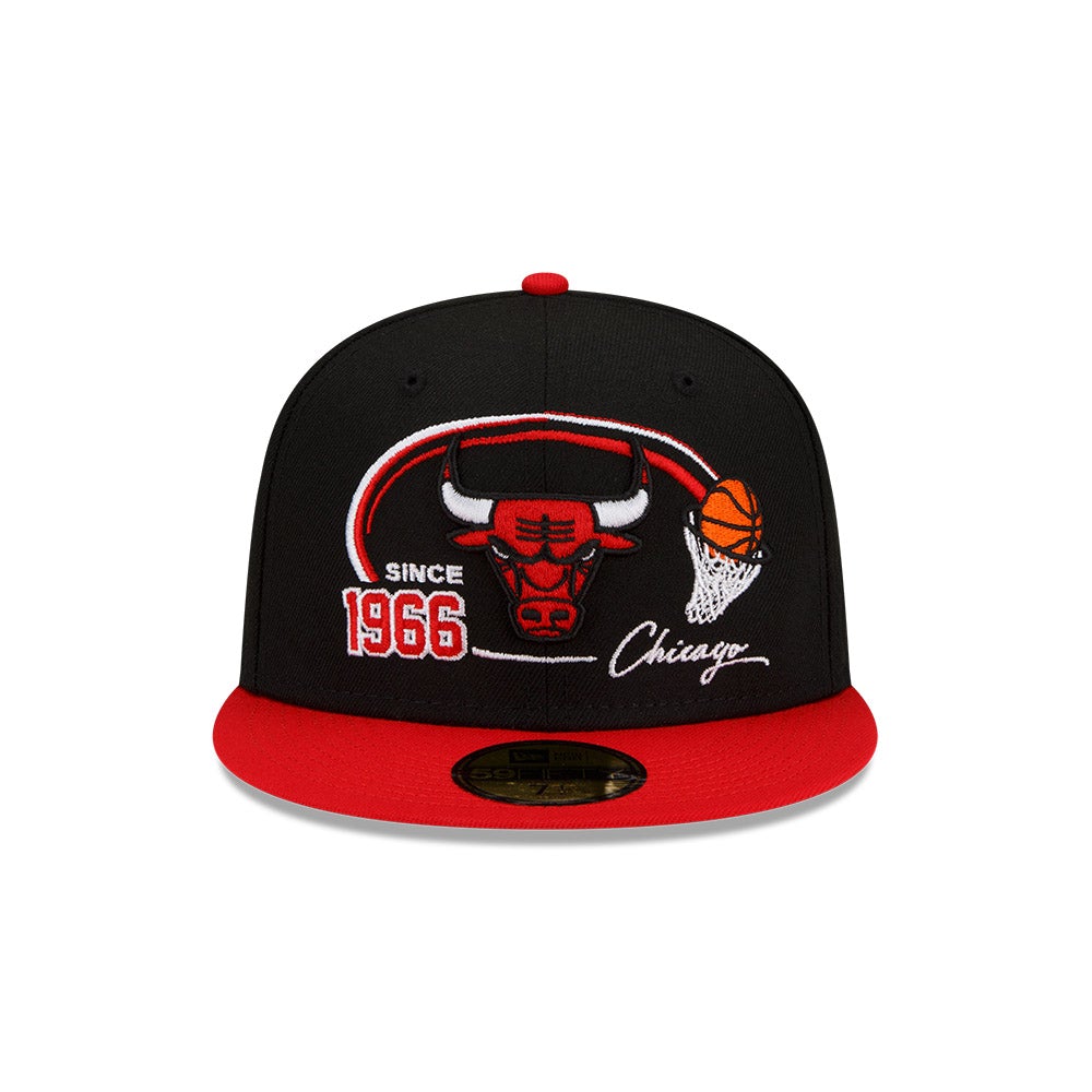 9FIFTY NBA Mesh Crown シカゴ・ブルズ ブラック レッドバイザー