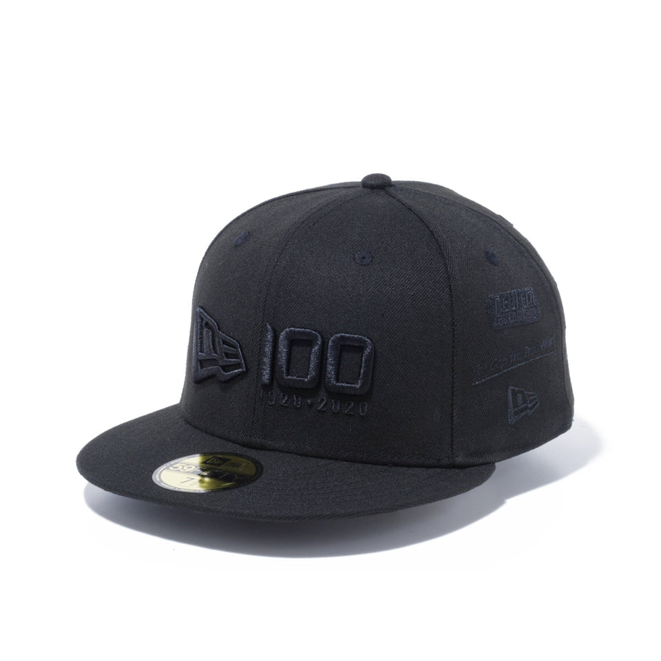 【ストア限定】 59FIFTY NEW ERA 100周年 マルチロゴ フロント ブラック × ブラック - 12718292-700 | NEW ERA ニューエラ公式オンラインストア