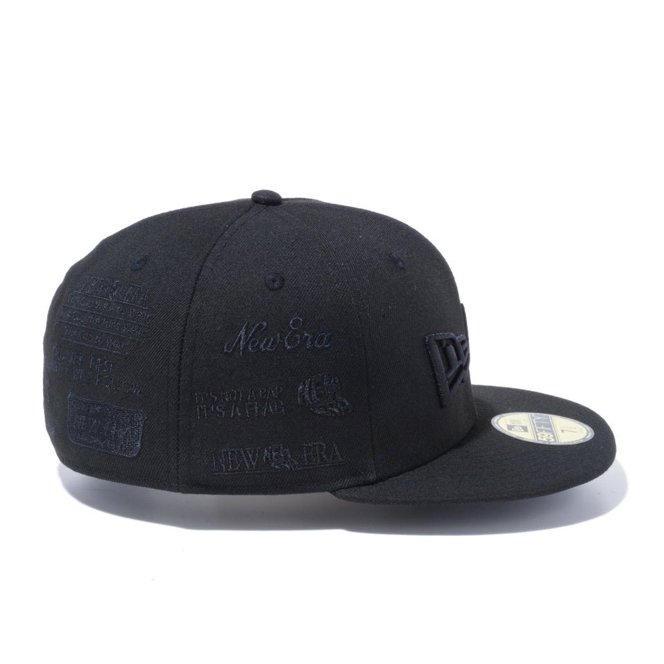 【ストア限定】 59FIFTY NEW ERA 100周年 マルチロゴ フロント ブラック × ブラック - 12718292-700 | NEW ERA ニューエラ公式オンラインストア