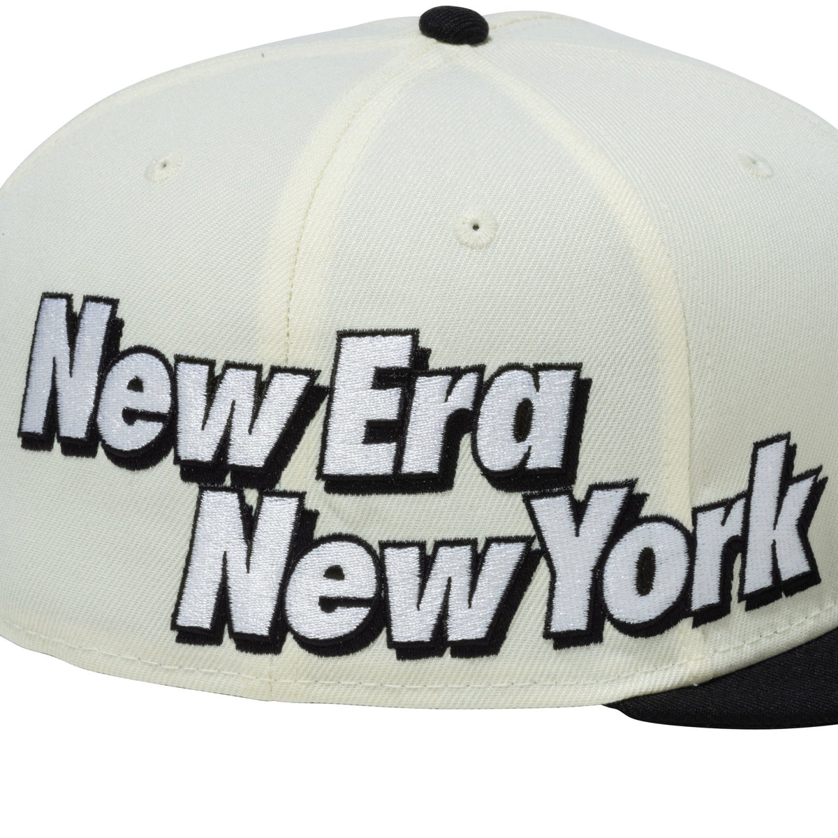 59FIFTY New Era New York クロームホワイト ブラックバイザー