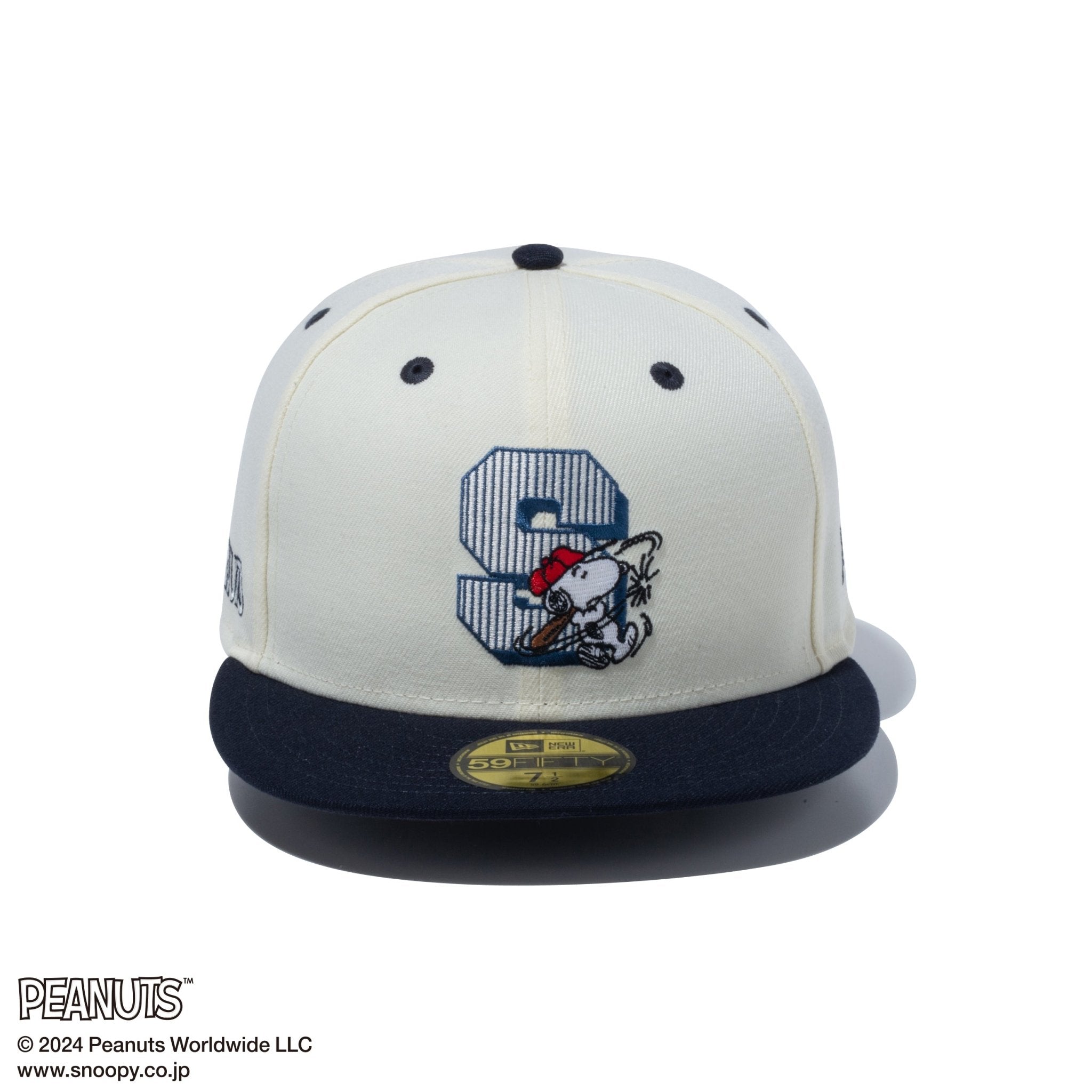 59FIFTY PEANUTS ピーナッツ スヌーピー 野球 クロームホワイト