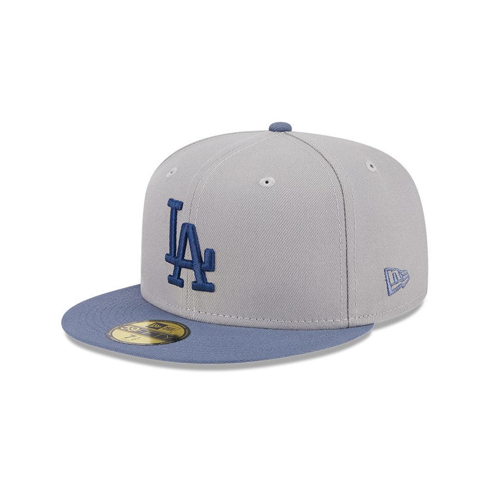 ドジャース　スタジャン　ニューエラ　グレー/ライトブルー　Sサイズ（US規格） 59FIFTY Wildlife ロサンゼルス・ドジャース Shark グラファイト