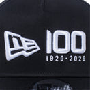 9FORTY A-Frame ニューエラ 100周年ロゴ ブラック × ホワイト - 12326299-OSFA | NEW ERA ニューエラ公式オンラインストア