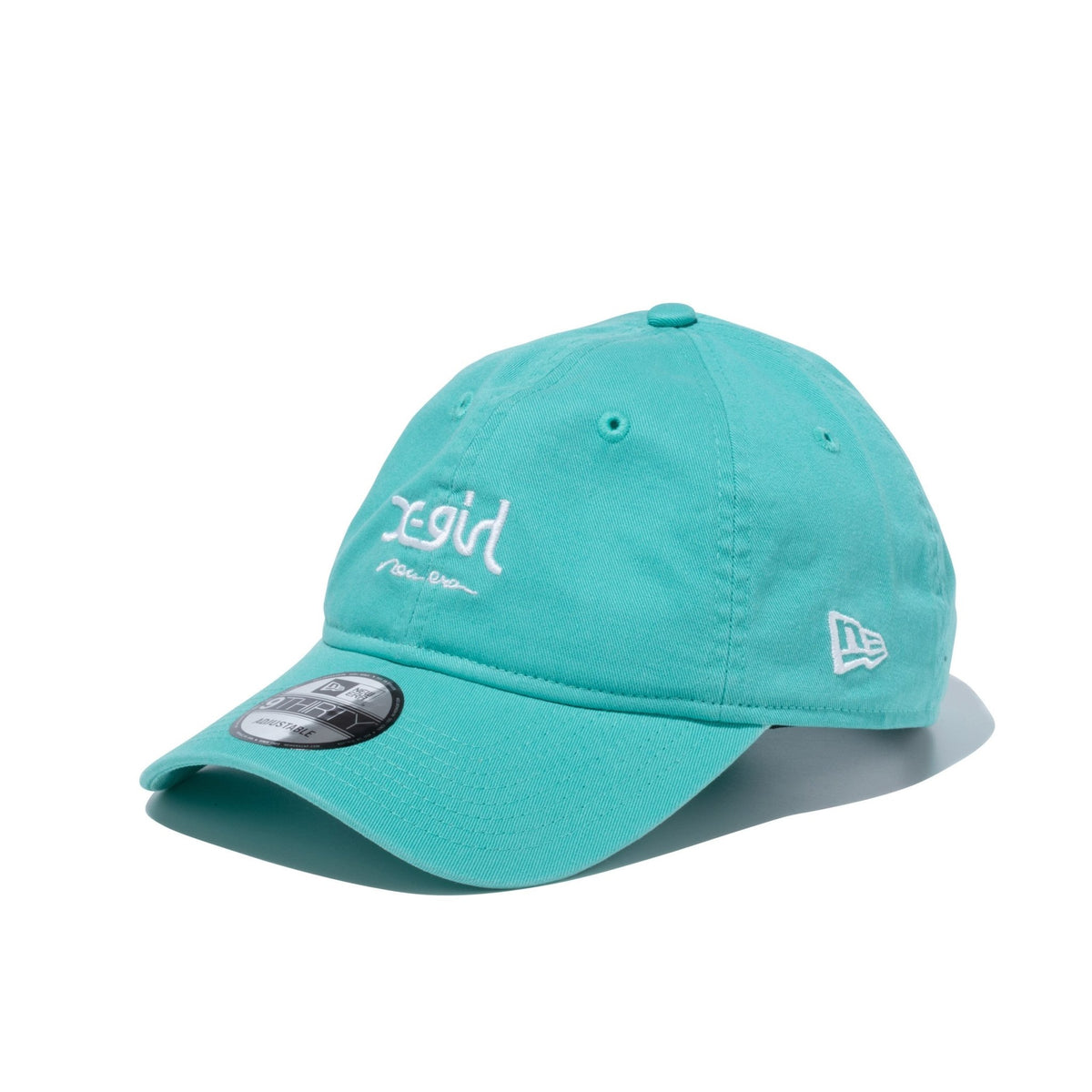 NEW ERA 9THIRTY X-girl コラボキャップ 9THIRTY X-girl ミルズロゴ new era ホワイト × ブラック