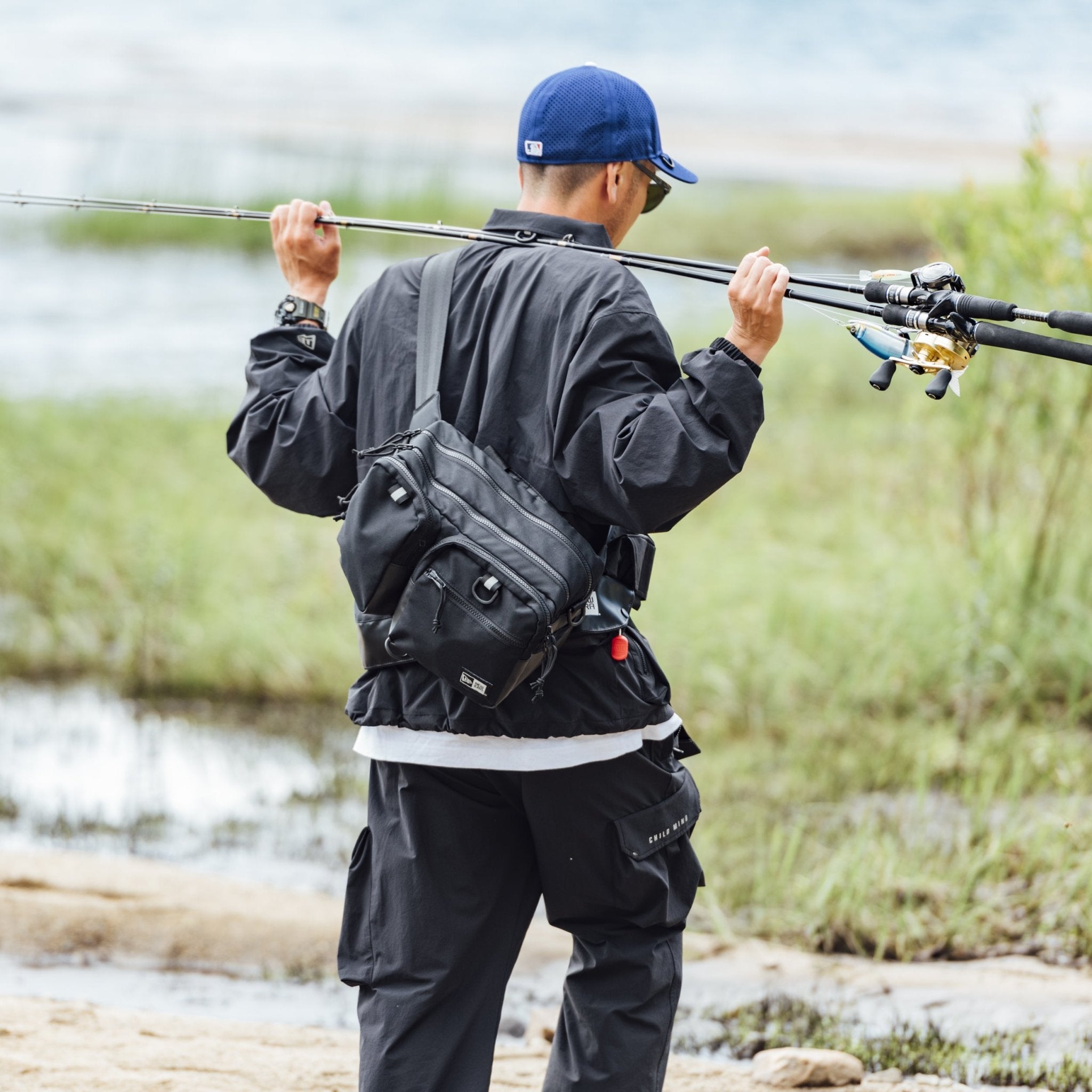 フィールド ウエストバッグ Angler Collection ブラック 【ニューエラ
