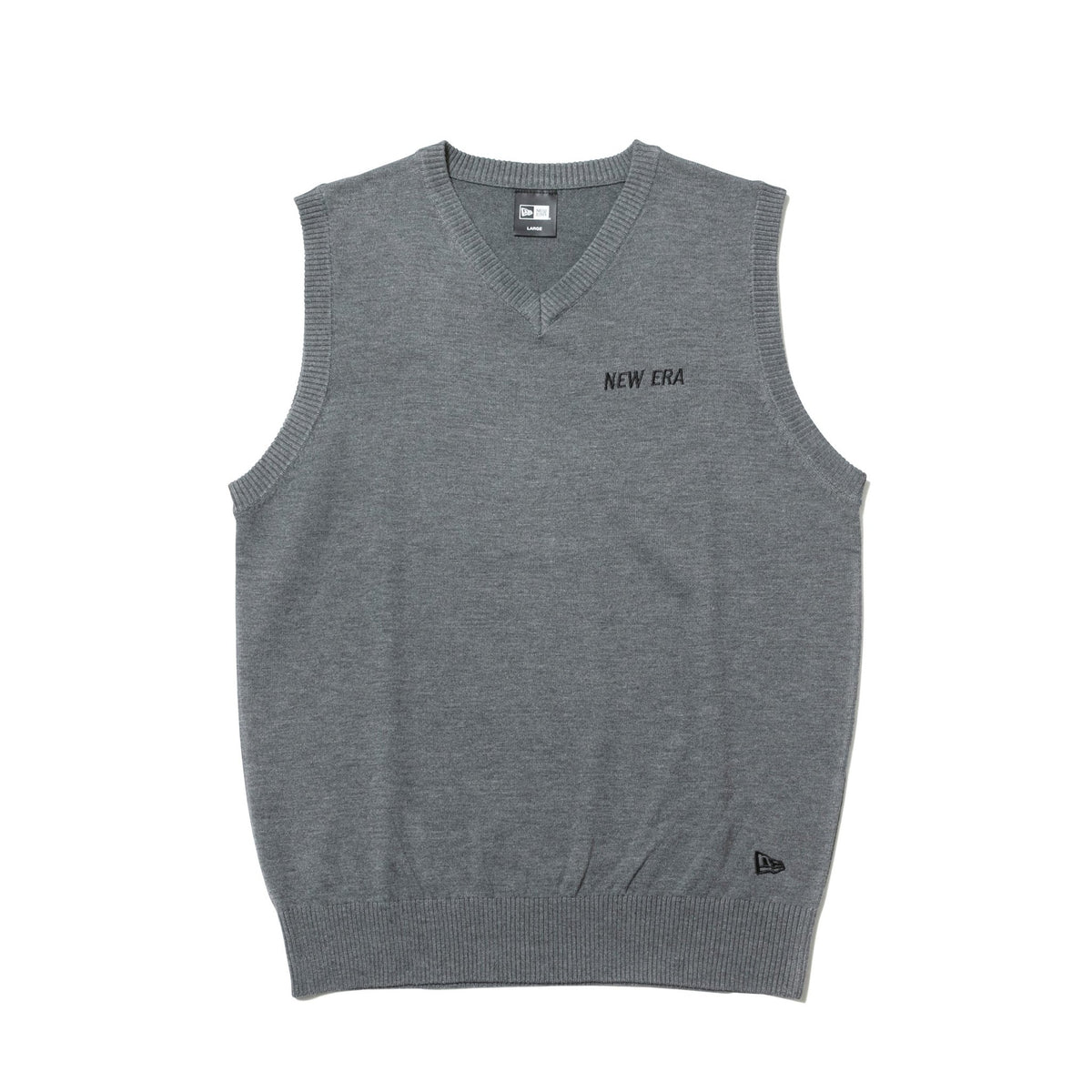 NEW ERA ブラック ベスト 4Lサイズ ニットベスト NEW ERA チャコール × ブラック | ゴルフ