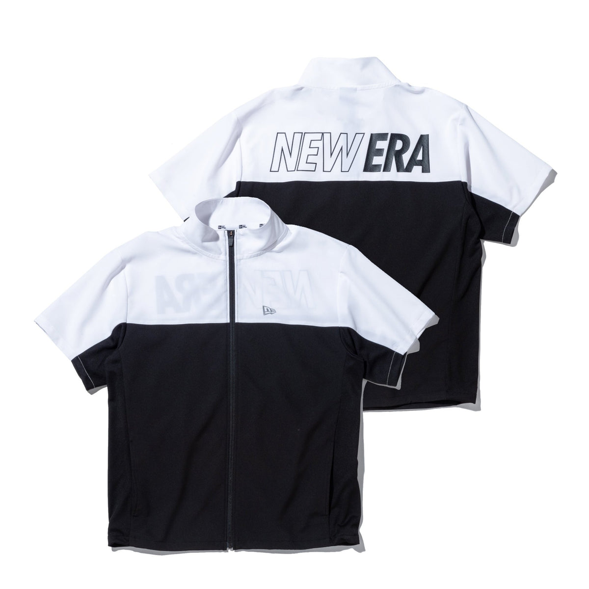 半袖 クロスウェアジャケット NEW ERA ホワイト × ブラック