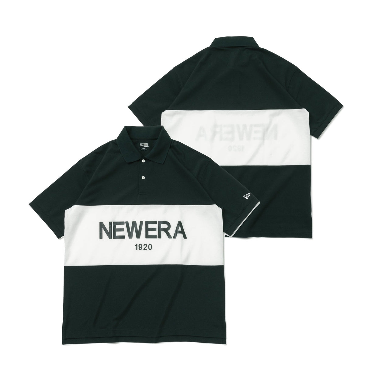 ニューエラオーバーサイズドポロシャツ PanelLogo NEWERA1920