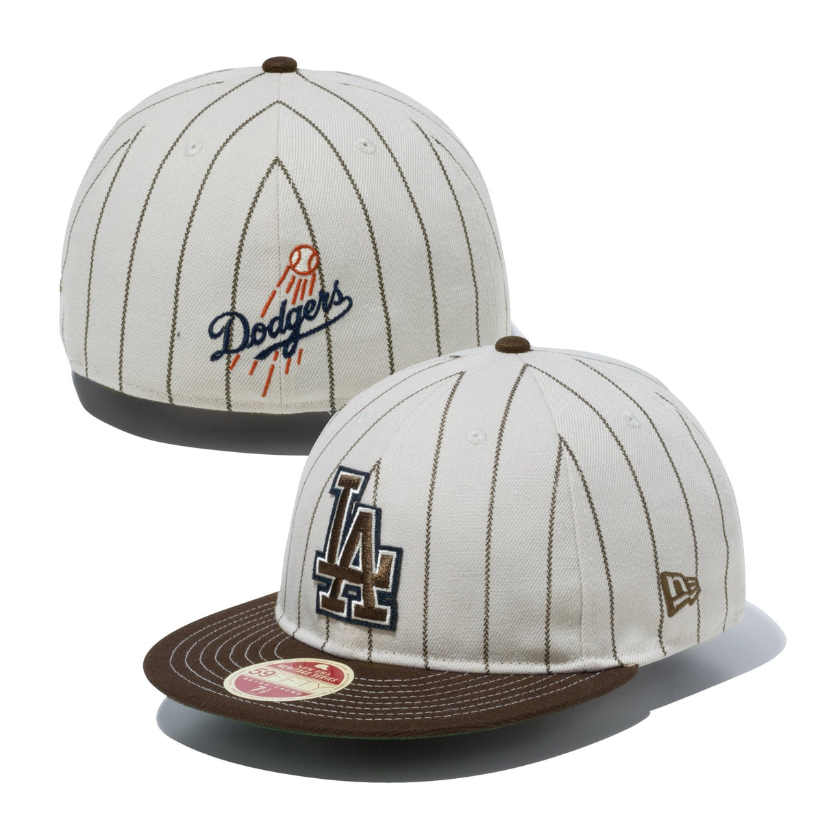 RC 59FIFTY Heritage Stripe Retro Crown クーパーズタウン ロサンゼルス・ドジャース ウォルナット | ニューエラ オンラインストア