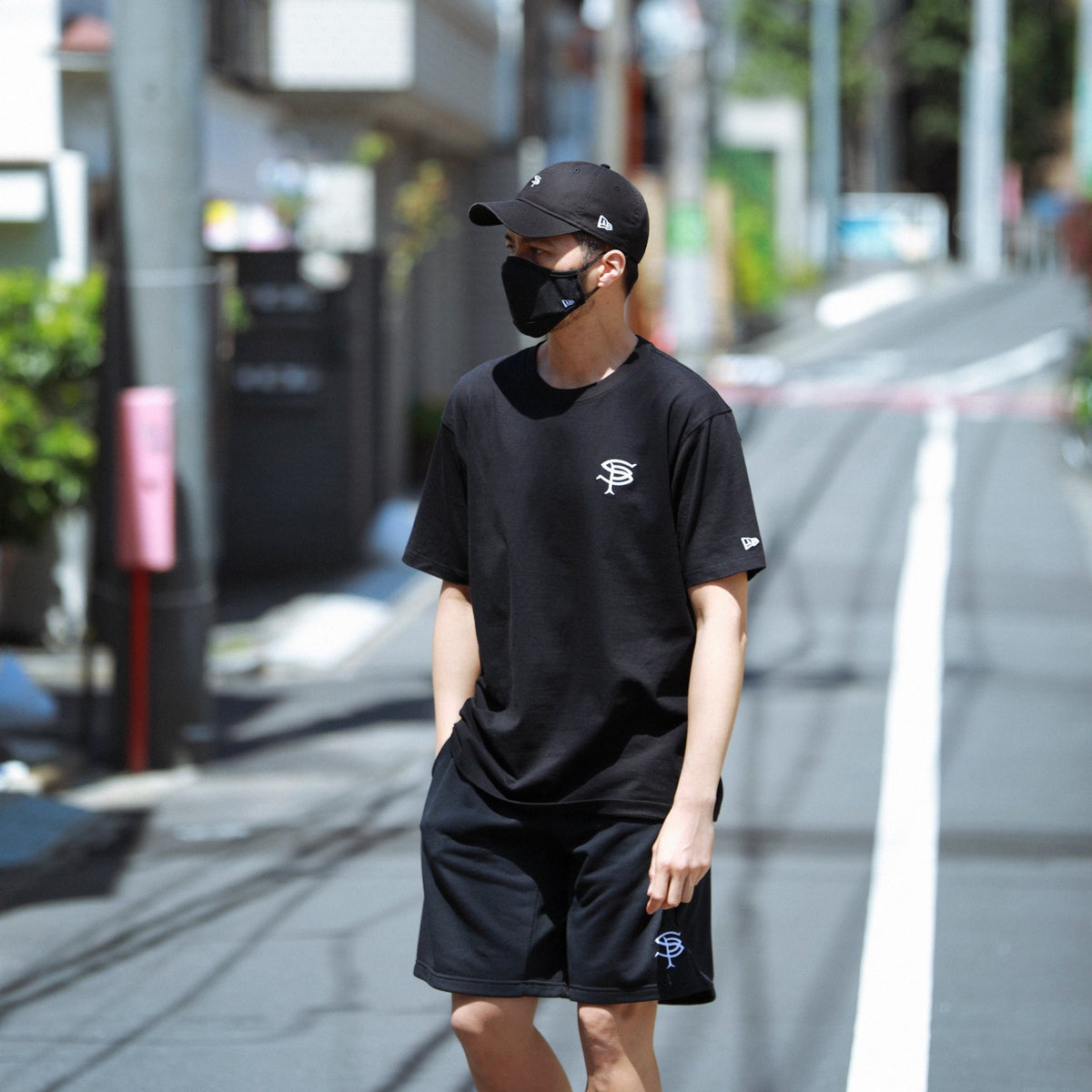スウェット ショートパンツ SOPHNET. ソフネット SPロゴ ブラック 
