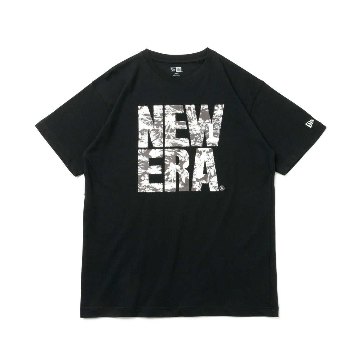 半袖 コットン Tシャツ アロハ スクエアニューエラロゴ ブラック