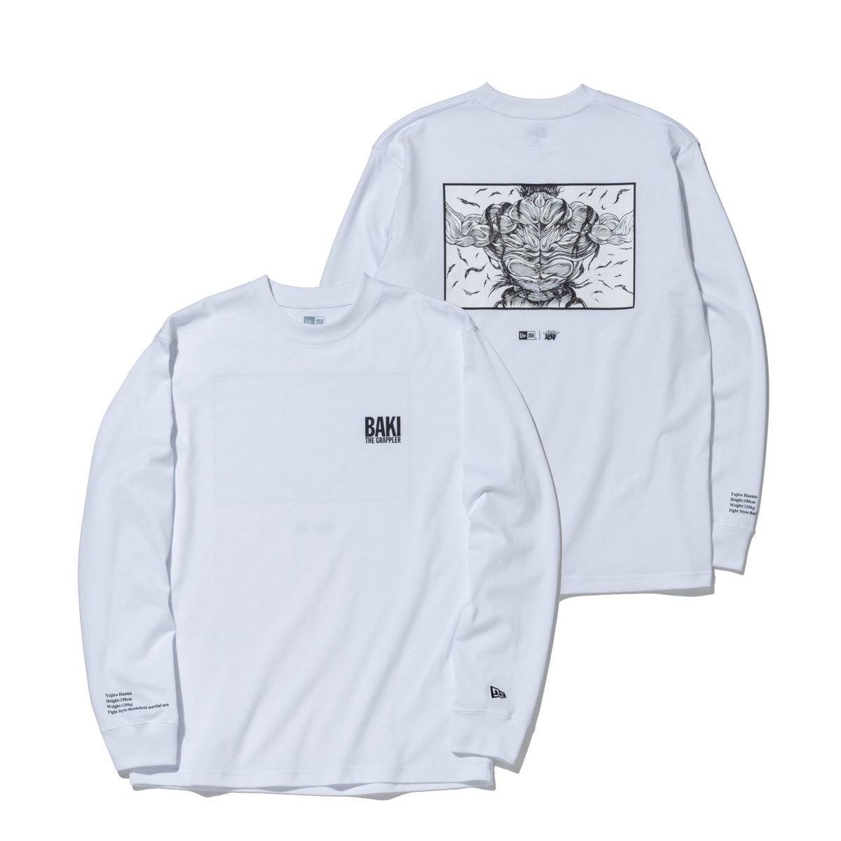 長袖 コットン Tシャツ グラップラー刃牙 鬼の貌 ホワイト レギュラー 