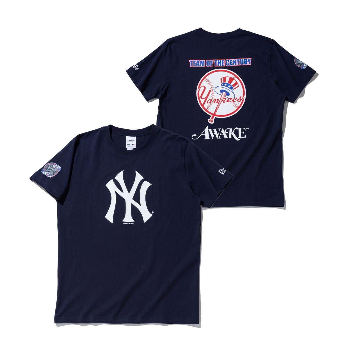半袖 コットン Tシャツ AWAKE NY ニューヨーク・ヤンキース サブウェイシリーズ ネイビー