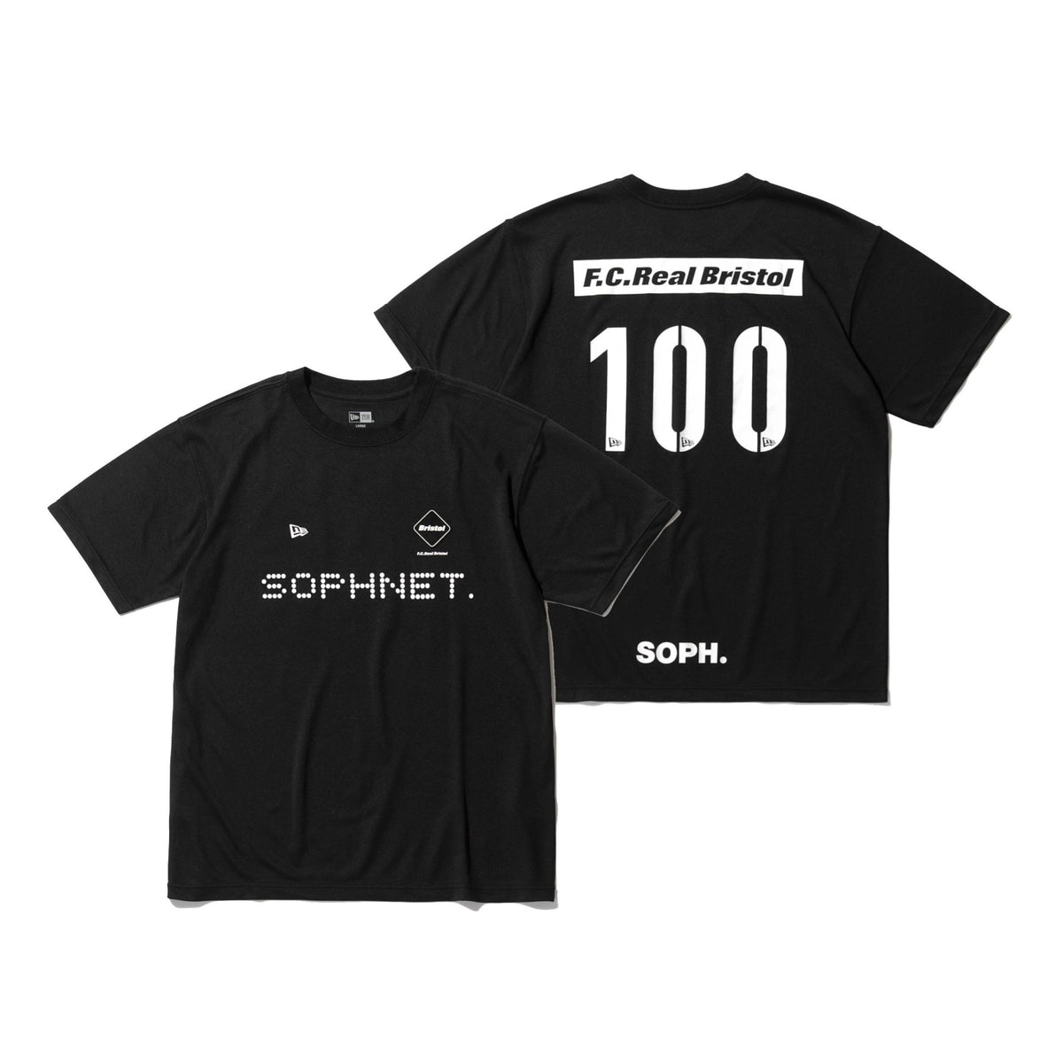 半袖 テックTシャツ F.C.Real Bristol NEW ERA 100th ブラック