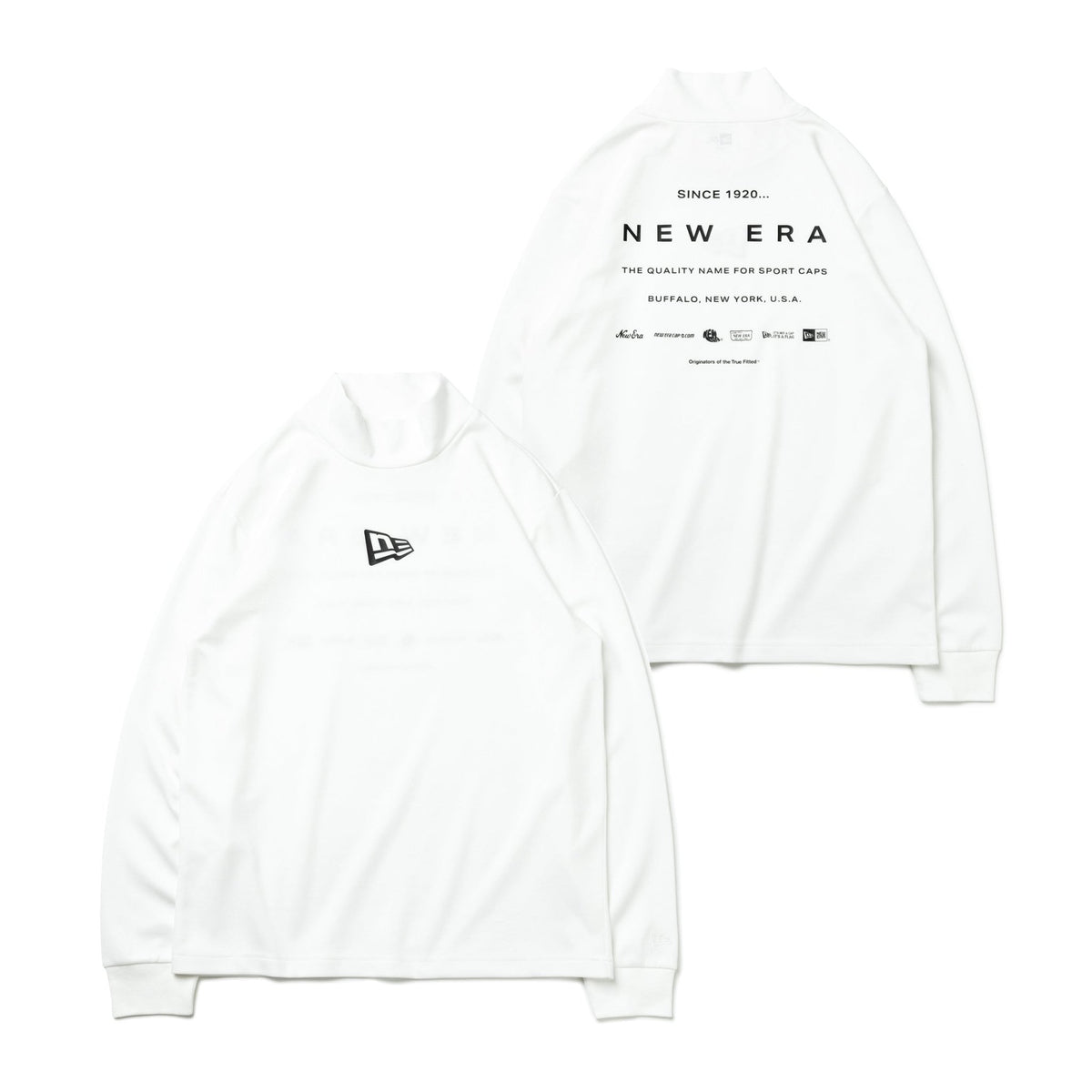ゴルフ】 ハイカラー 長袖 パフォーマンス Tシャツ Flag Logo フラッグロゴ オフホワイト | ニューエラオンラインストア