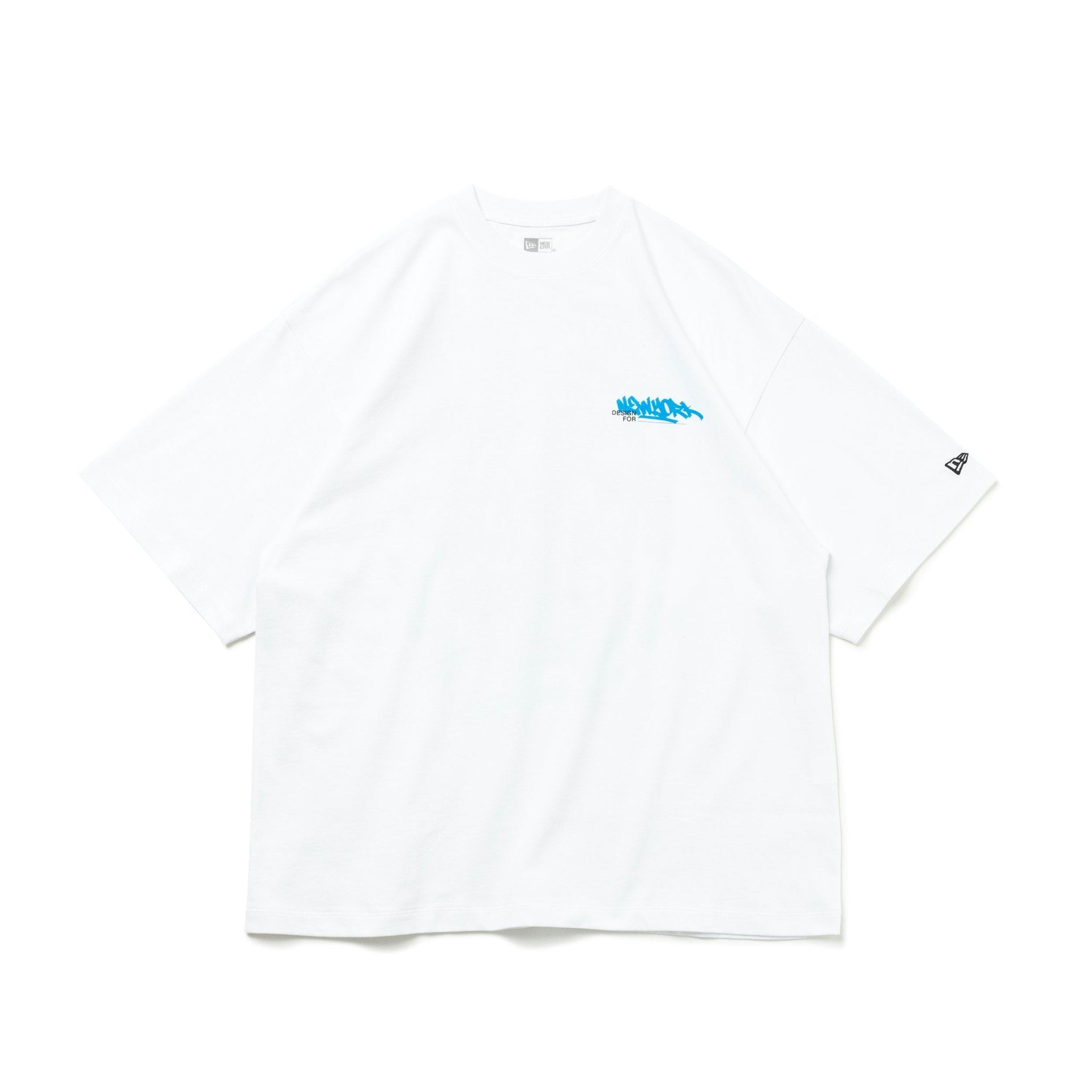 半袖 オーバーサイズド コットン Tシャツ Graffiti ホワイト