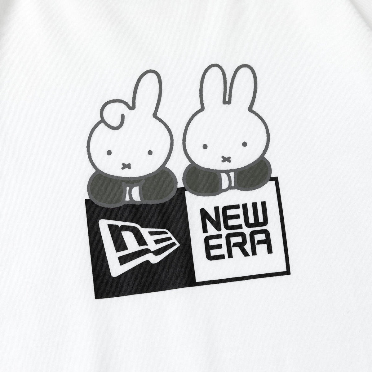 長袖 コットン Tシャツ miffy ミッフィー ボックスロゴ ホワイト