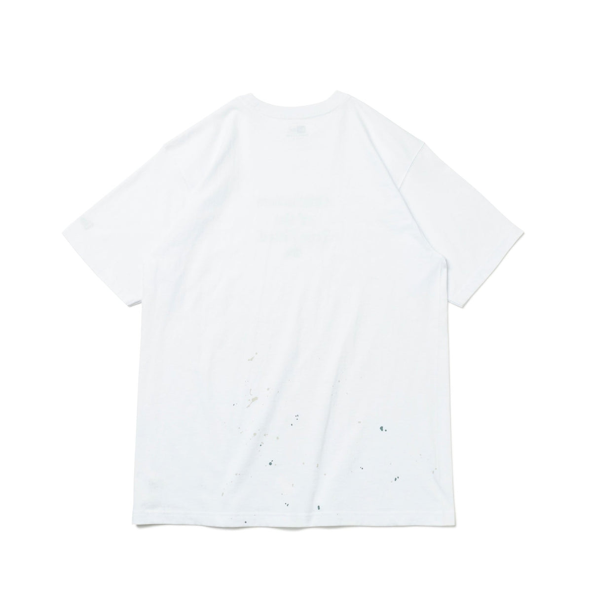 半袖 コットン Tシャツ Paint ホワイト × マルチカラー リラックスフィット