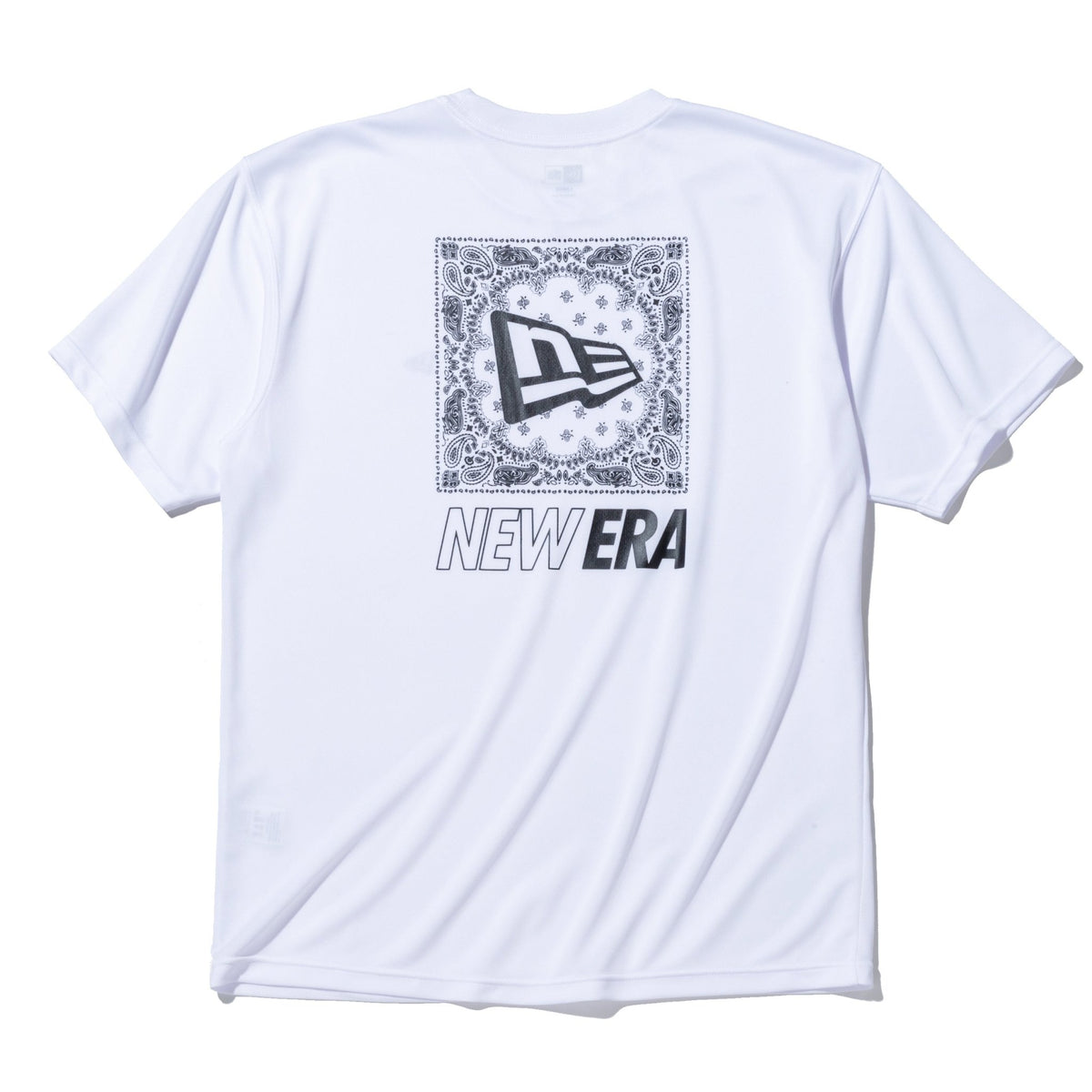 半袖 テックTシャツ ペイズリー フラッグロゴ ホワイト