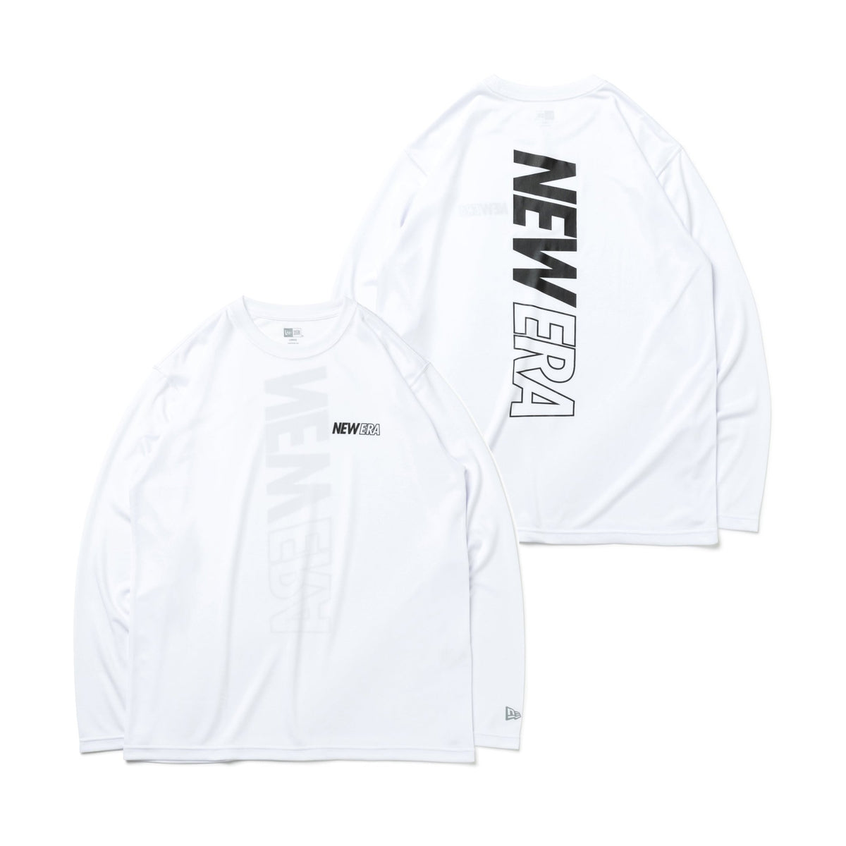 ニューエラ 長袖 テック Tシャツ Sleeve Logo t-outline-big-logo-performance