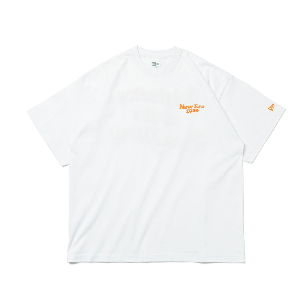 半袖 オーバーサイズド コットン Tシャツ Wave Logo ホワイト