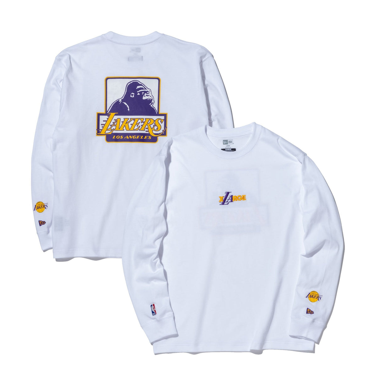 長袖 コットン Tシャツ XLARGE x NBA ロサンゼルス・レイカーズ 