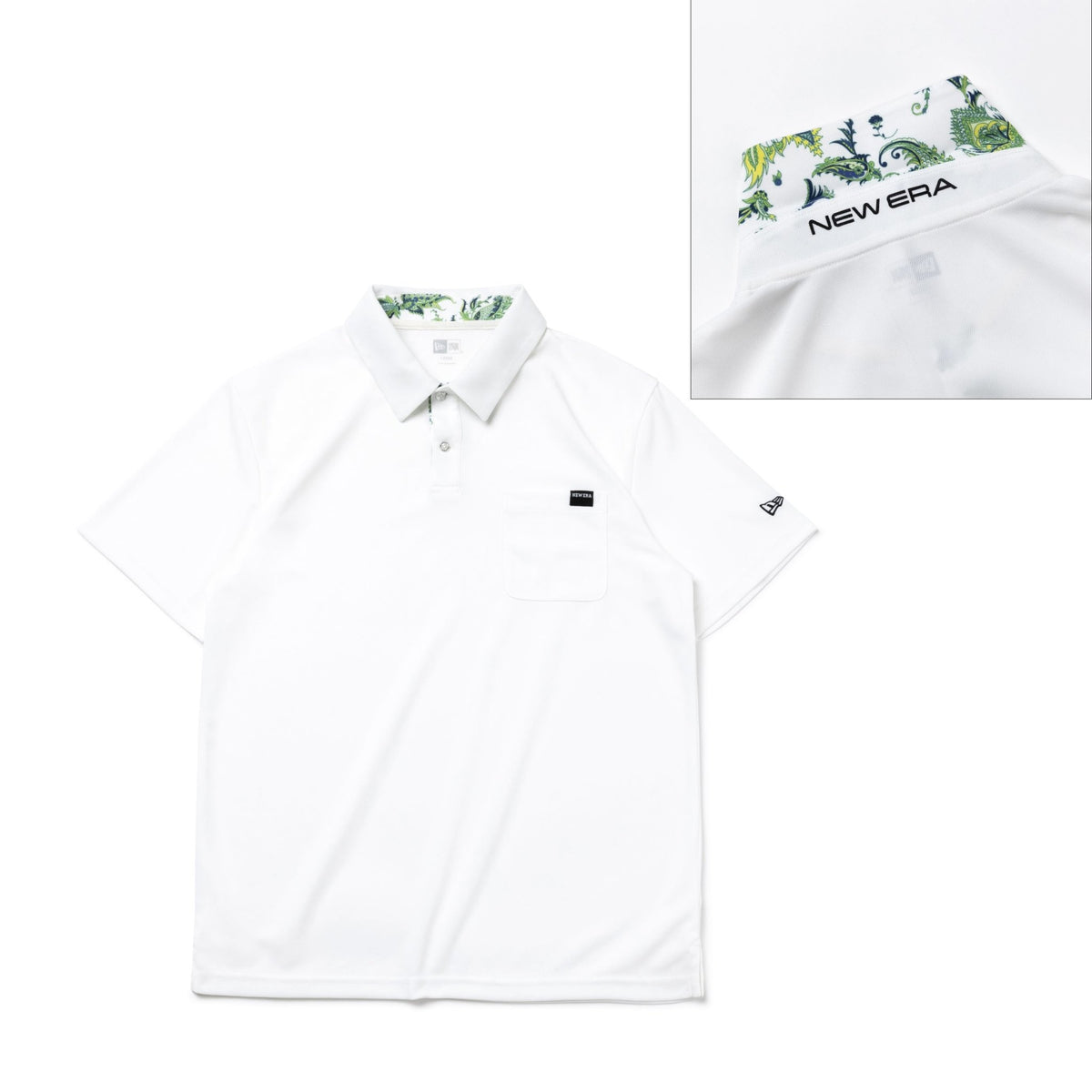 ゴルフ】 半袖 鹿の子 ポロシャツ Under Collar ホワイト | ニューエラ