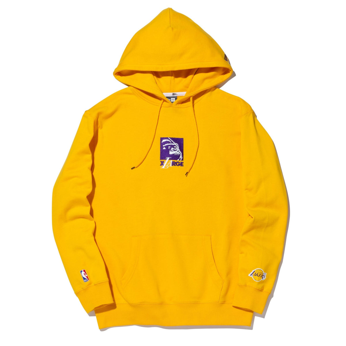 裏毛 スウェット プルオーバーフーディー XLARGE x NBA ロサンゼルス・レイカーズ イエロー