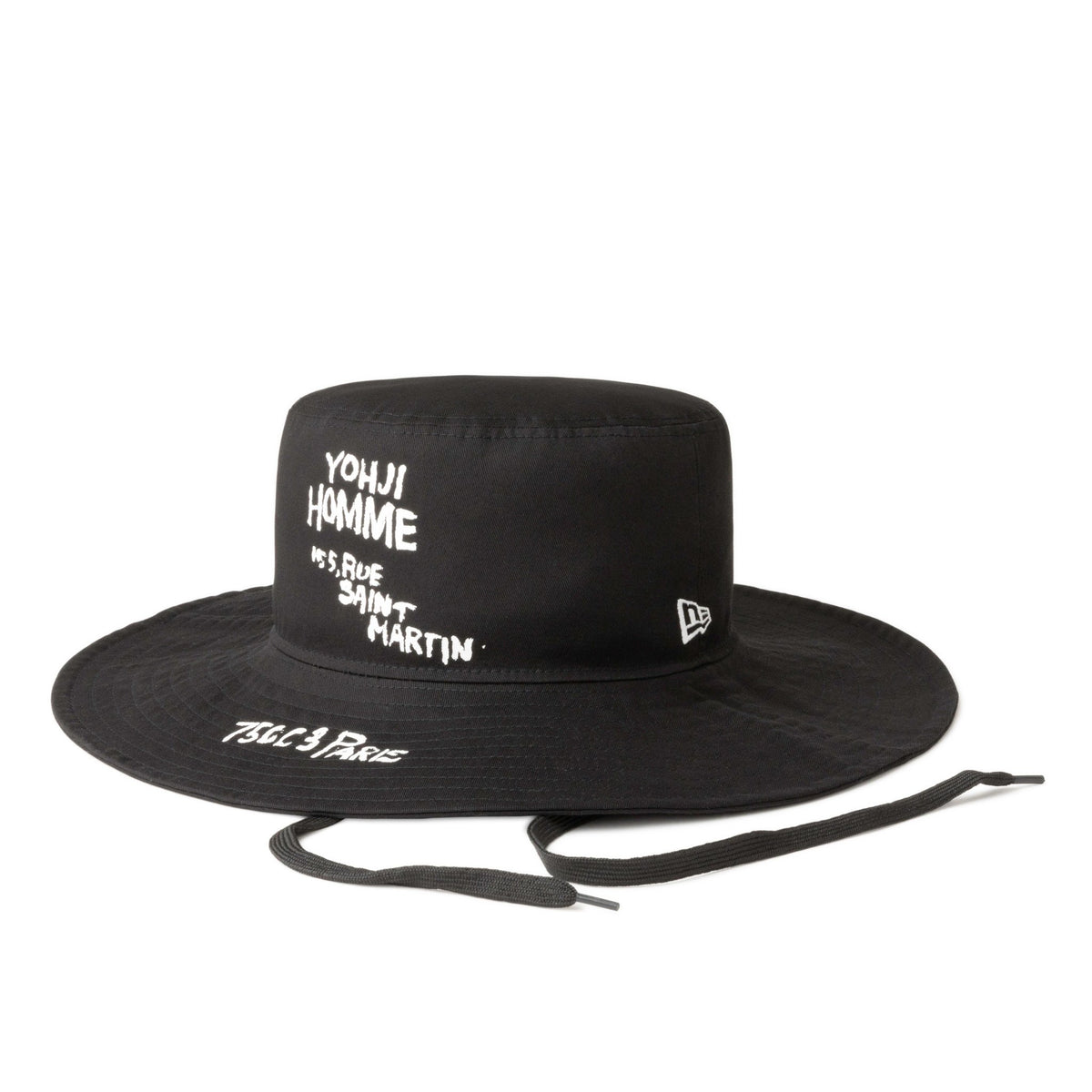 アドベンチャー ワイドブリム Yohji Yamamoto FW22 ハンドペイントロゴ ブラック
