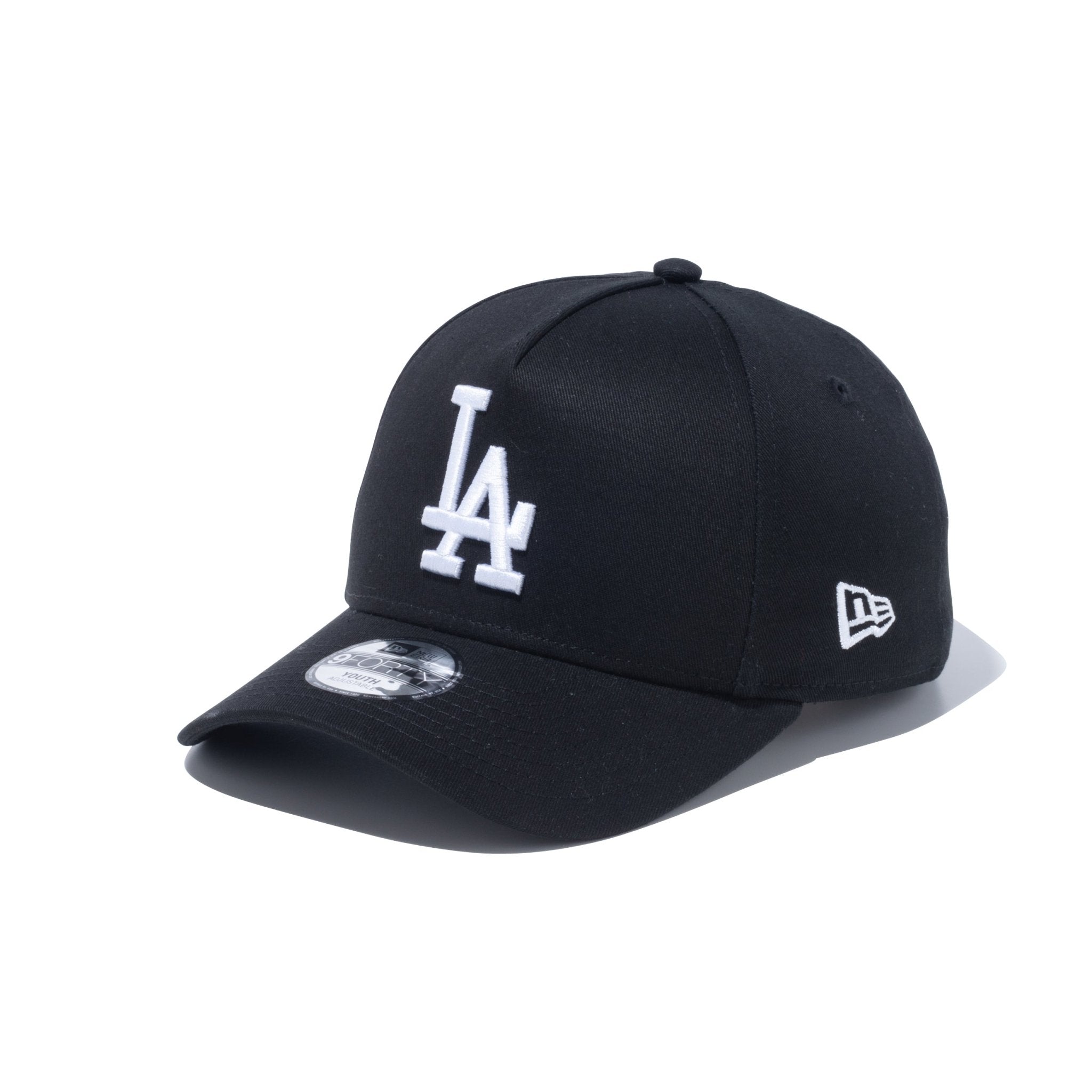 キッズ Youth 9FORTY A-Frame MLB Black and White ロサンゼルス
