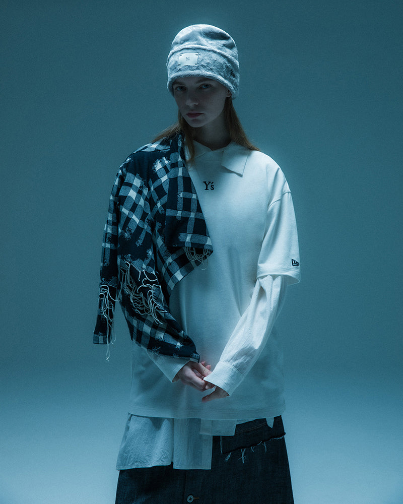 ベーシック カフニット Y's FW26 マイクロファー グレー