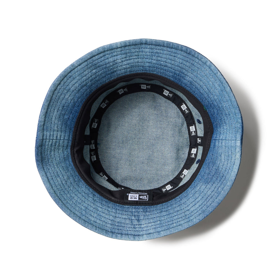 バケット01 Denim Leather Patch ウォッシュドデニム - 14307418 - SM | NEW ERA ニューエラ公式オンラインストア