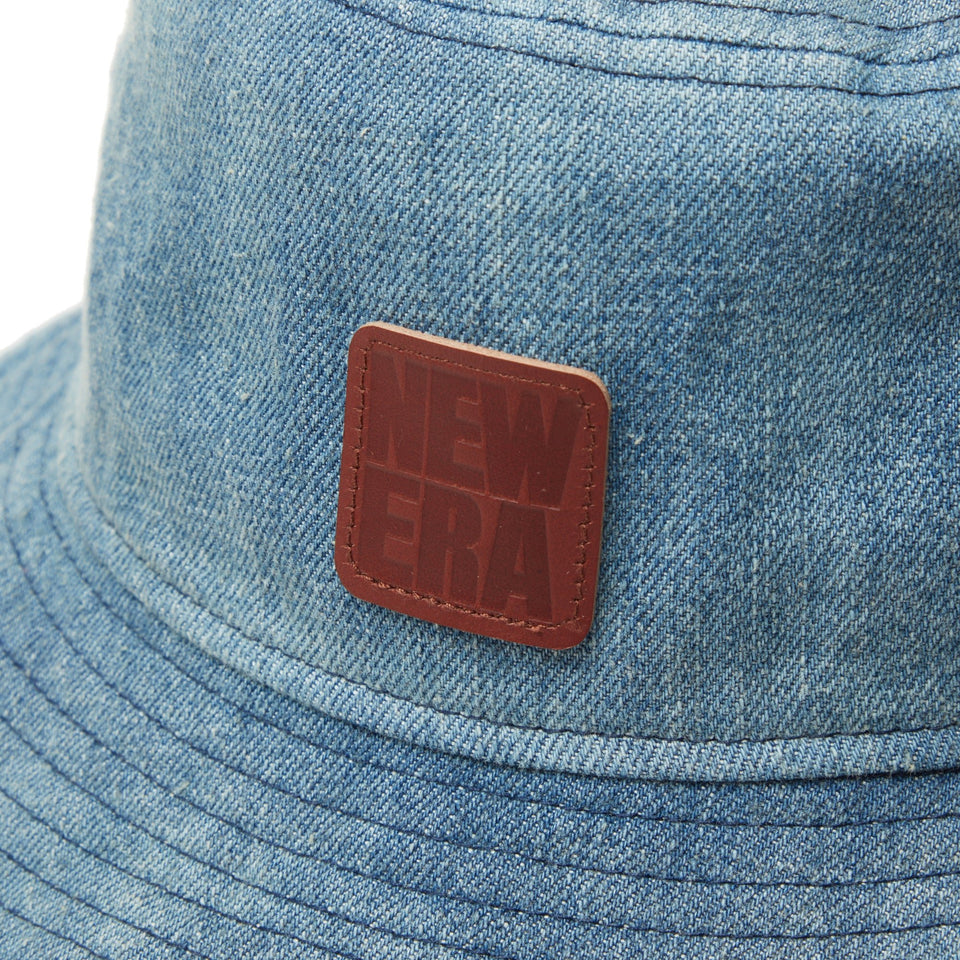バケット01 Denim Leather Patch ウォッシュドデニム - 14307418 - SM | NEW ERA ニューエラ公式オンラインストア