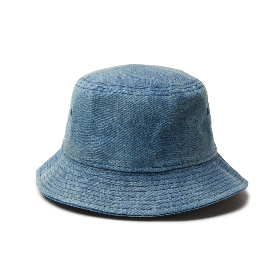 バケット01 Denim Leather Patch ウォッシュドデニム - 14307418 - SM | NEW ERA ニューエラ公式オンラインストア