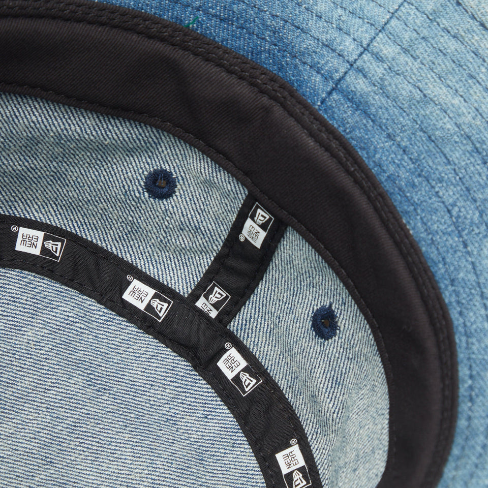 バケット01 Denim Leather Patch ウォッシュドデニム - 14307418 - SM | NEW ERA ニューエラ公式オンラインストア