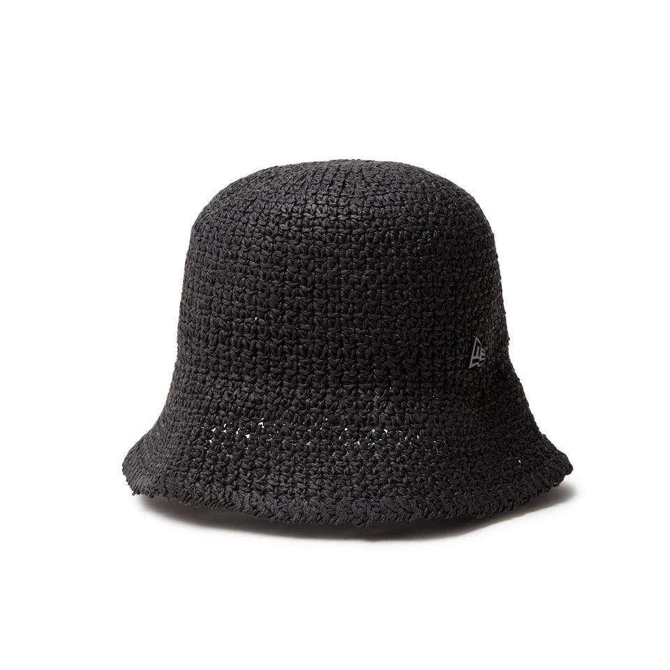 バケット01 セーラーブリム Paper Crochet Hat ブラック