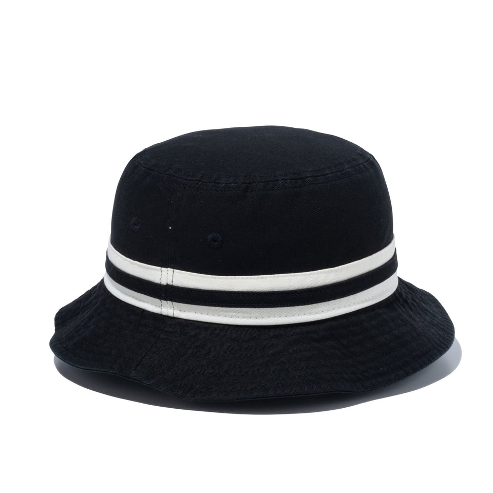 バケット01 Striped Band Bucket ブラック/クロームホワイト