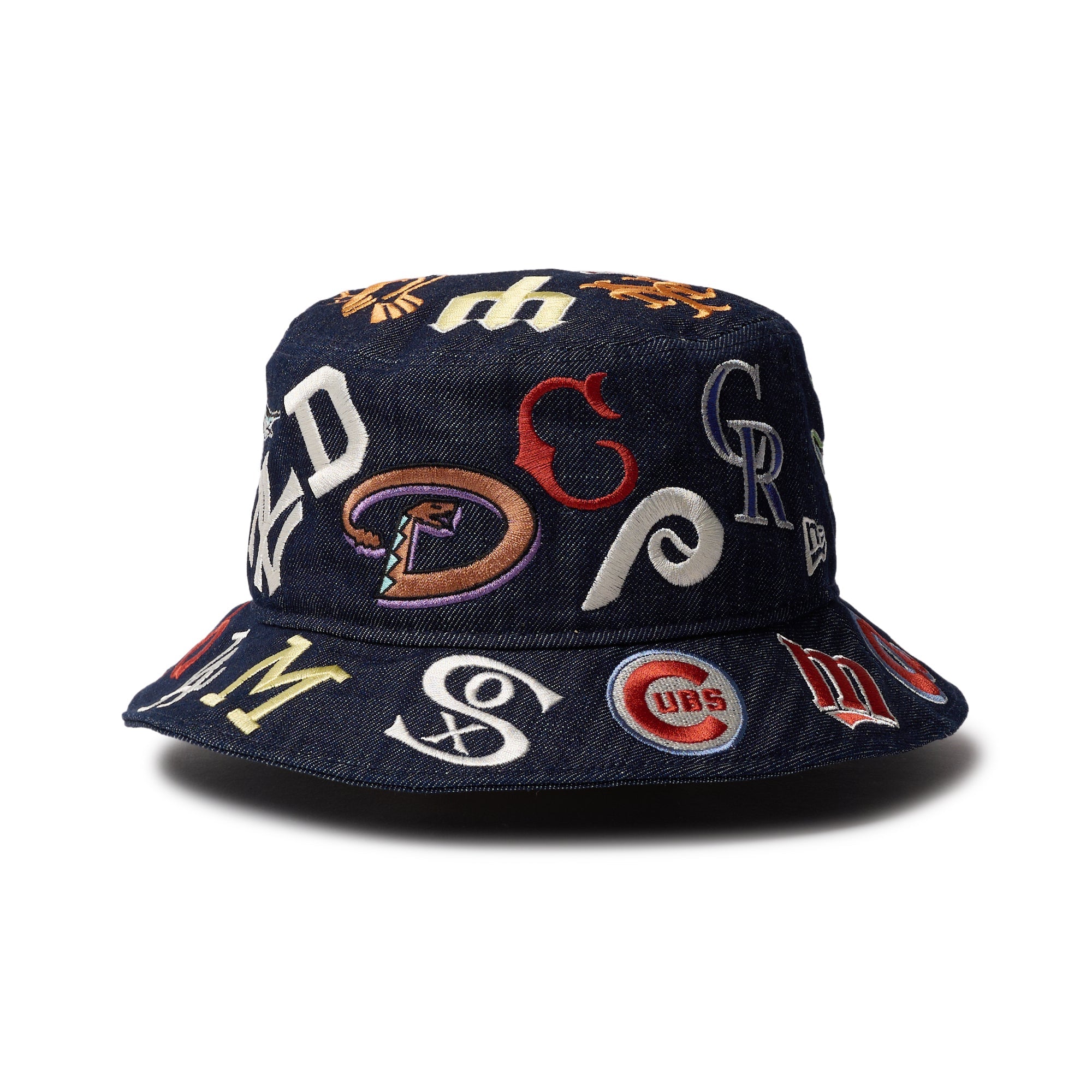 MLBダウン バケット01 Team Logo Allover MLB クーパーズタウン インディゴ