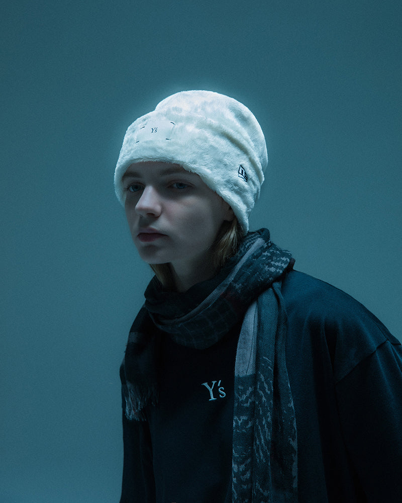 ベーシック カフニット Y's FW26 マイクロファー ホワイト