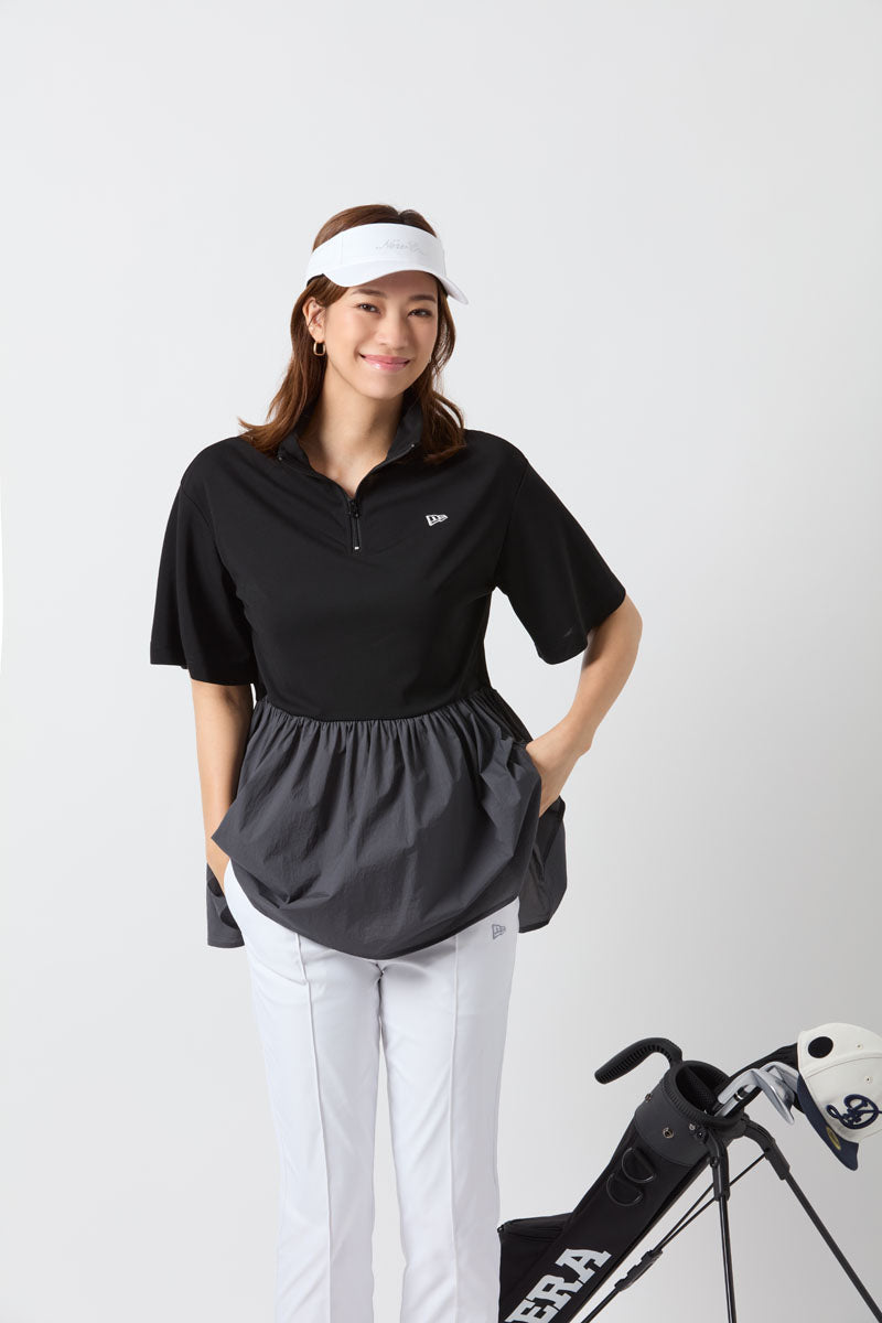 Women’s 半袖 ハーフジップ チュニック ブラック | ゴルフ | NEW ERA ニューエラ公式オンラインストア