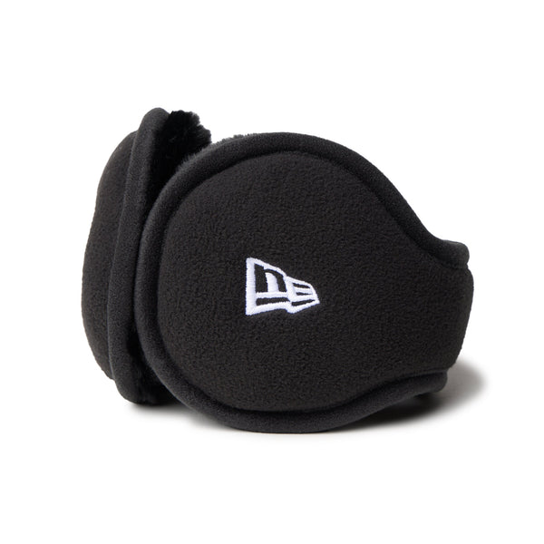 ブラック ビジューロゴ付きイヤーマフ　mimi.a イヤーマフ フリース フラッグロゴ ブラック/ホワイト | ニューエラ