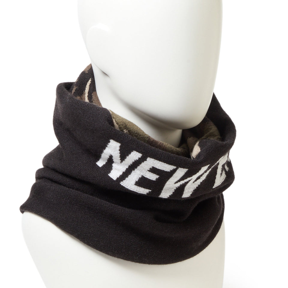 ツイステッド ネックウォーマー ブラック/ウッドランドカモ