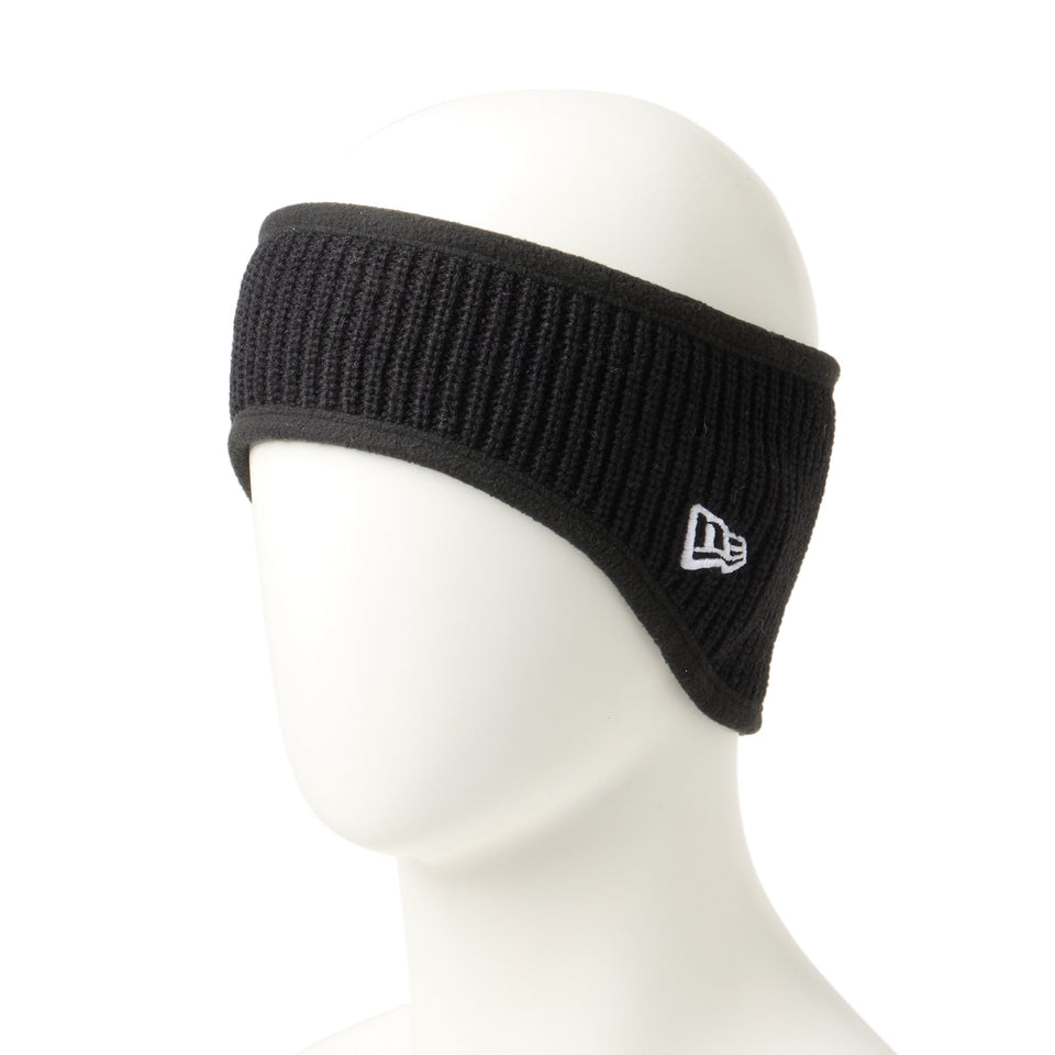 ニット イヤーウォーマー リブ ボックスロゴ ブラック - 13772520 - OSFM | NEW ERA ニューエラ公式オンラインストア
