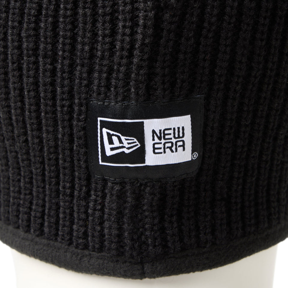 ニット イヤーウォーマー リブ ボックスロゴ ブラック - 13772520 - OSFM | NEW ERA ニューエラ公式オンラインストア