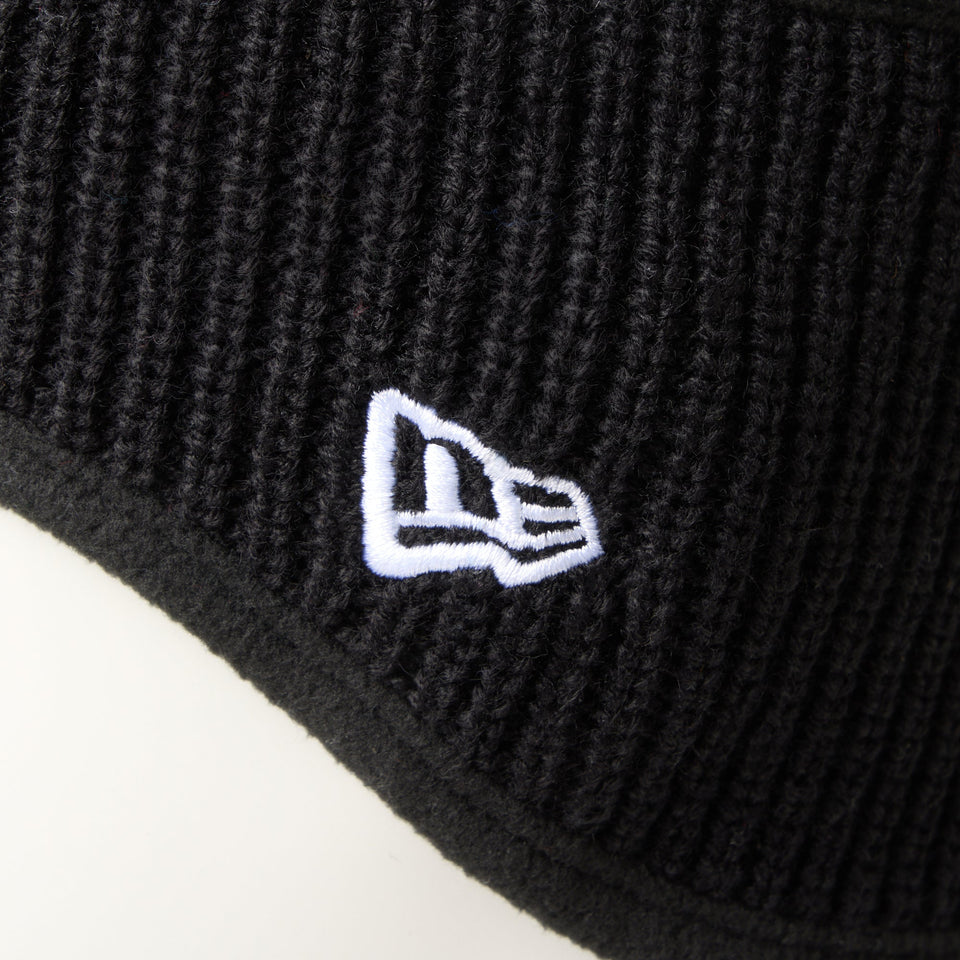 ニット イヤーウォーマー リブ ボックスロゴ ブラック - 13772520 - OSFM | NEW ERA ニューエラ公式オンラインストア