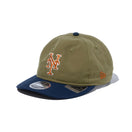 RC 9FIFTY Curved Visor Vintage Nylon ニューヨーク・メッツ オリーブ ネイビーバイザー